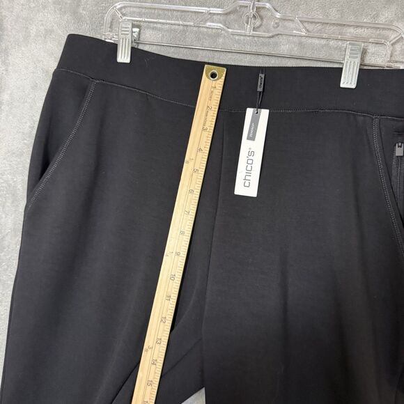 NWT Chicos Zenergy 2 Size L Pants Black Pull On Soft Scuba Taper Comfort 2R - Picture 6 of 9